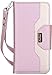 ProCase Galaxy S10e Wallet Case, Flip Kickstand Case with Card Holders Mirror Wristlet, Folding Stand Protective Book Case Cover for Galaxy S10e 2019 Release -Pink