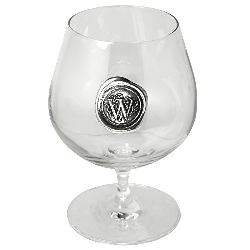 English Pewter Company 14.5oz Brandy Cognac Snifter Glass With Monogram Initial - Unique Gifts For Men - Personalized Gift With Your Choice of Initial (S) [MON219] - Thumbnail 3