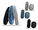 ZONETECH Fluffy Sheepskin Steering Wheel Handbrake & Gear Shift Cover- Premium Quality Winter Warm Plush Stretch on Vehicle Blue Comfortable Steering Wheel Handbrake & Gear Shift Cover Protector