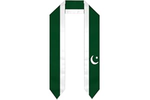 DABOYOZHZH Pakistan Flag Graduation Shawl Sash Stole Wraps Scraf For International Study Pride Women Men