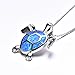 Vanessa Australian Fire Opal Sea Turtle Rings Pendant Necklace 18