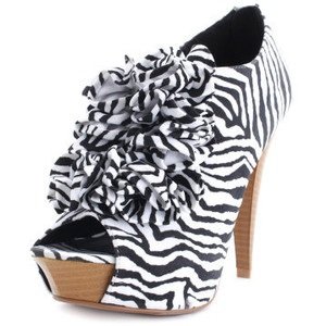 zebra print booties shoes