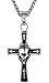 Men's Stainless Steel Gothic Skull Cross Biker Pendant Necklace, 24