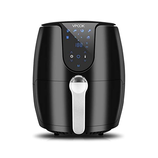Air-Fryer-Vpcok-Health-Fryer-Oil-Free-and-Low-Fat-Cooking-1300-1500W-L-Black-Air-Fryer-Cookbook-Included Air Fryer Vpcok Health Fryer Oil Free and Low Fat Cooking, 1300-1500W, L, Black, Air Fryer Cookbook Included