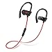 Bluetooth Headphones Wireless Earbuds Sport in-Ear IPX7 Sweatproof Earphones with Mic Super Sound Quality Bluetooth 4.1 ，8 Hours Play Time, Noise Cancelling Headsets Secure Fit Design Red