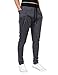 Men's Summer Active Wear Pants Novelty Stylish Light Weight Skinny Open Bottom Sweatpants (L, Dark Grey)