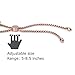 BBX JEWELRY Medical Alert ID Bracelets Rose Gold for Women Girls Adjustable Length 5-8.5 inches