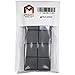 Prescott Plastics 1 1/4” (31.75mm) Outer Perimeter Ribbed Plastic Hole Plugs, Square Black Metal Tubing End Caps, Strong Furniture Leg Inserts, Impact & Weather Resistant, Made in The USA - 10 Pack