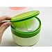 1 Pcs Portable Plastic Baby Skin Care Baby Powder Puff Box Holder Container Talcum Powder Case Jar Pot with Powder Puff and Sieve Tray(Green)