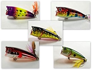SIGI Pack of 5 crankbaits/Spoons Fishing Lures for Bass, Walleye, Trout Items