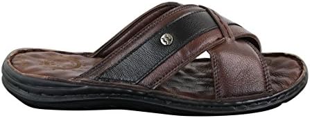 Mens Pure Real Leather Flip Flops Slip On Slippers Premium Comfort Waterproof Sandals