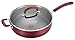 T-fal 2100094333 Color Luxe Hard Titanium Nonstick Thermo-Spot Saute Pan Cookware, 5 quart, Red