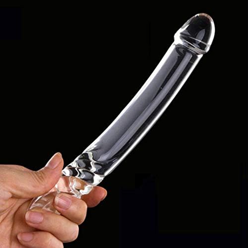 Double Sided Handmade Textured Crystal Glass Sticks for Women Men with Huge Big Size and Ultra Smooth Surface
