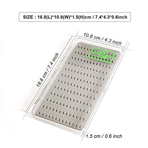 SF Plastic Waterproof Pocket Fly Fishing Box Double Side Clear Lid Easy Slit Foam
