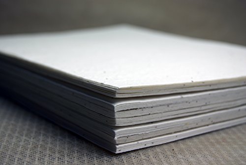 White Seed Paper Heavy weight (80lb.) 8.5" x 11" pack of 30 handmade Card stock cotton fiber - Thumbnail 7