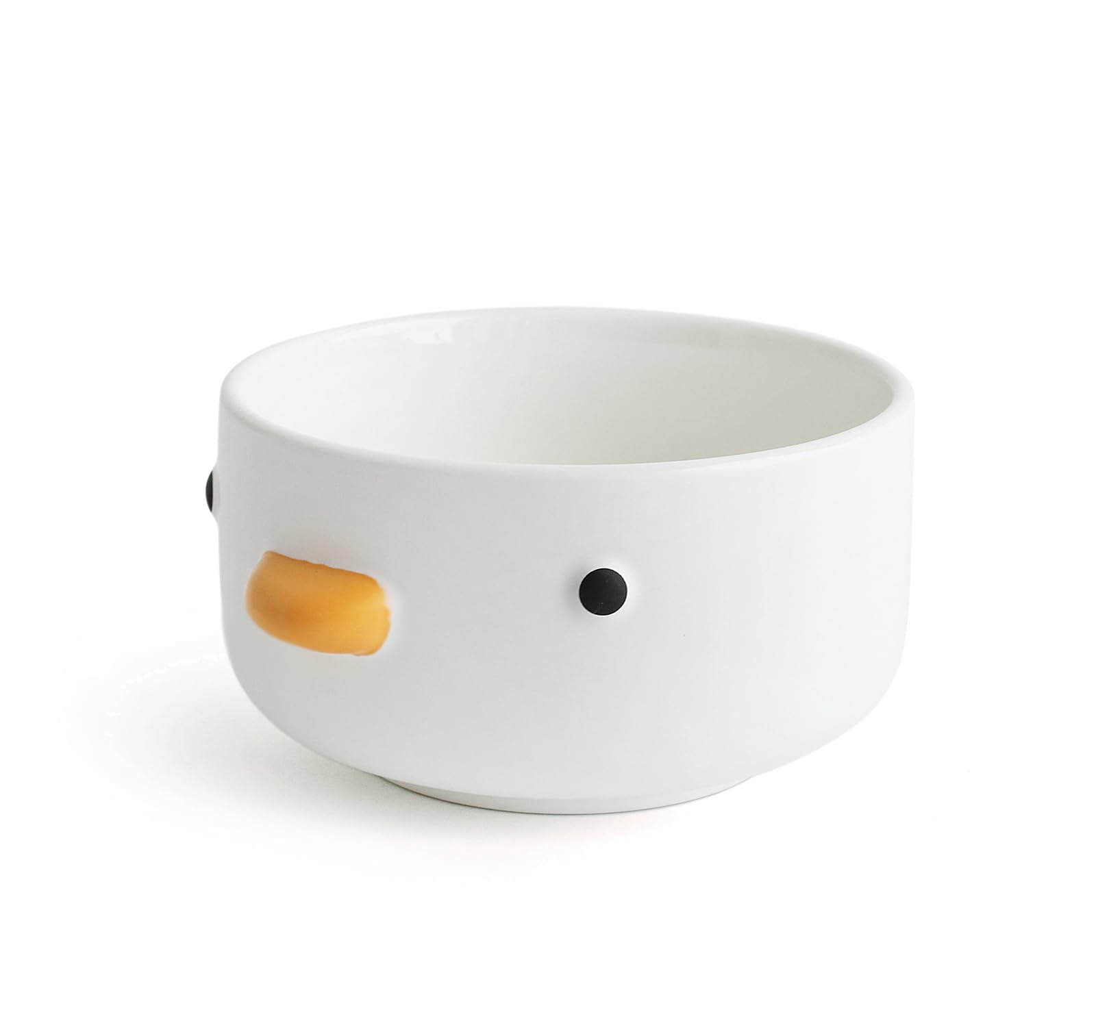 PURROOM Funny Cute Duck Bowl, Handmade Glaze Duck Safety Ceramics 500ml Soup Bowls, 4.6'' Rice Bowl.
