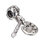 European "Paint Pallet and Brush" Charm Bead Spacer
