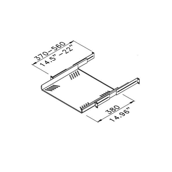 Penn-Elcom-R12901U-Sliding-Rack-Tray-Audio-AV-IT-DJ-Equipment-Shelf-for-1-Rack-Space-up-to-15-Deep