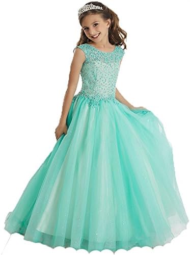 GreenBloom Off The Shoulder A Line Pageant Dresses with Beaded Corset Pockets Formal Dresses