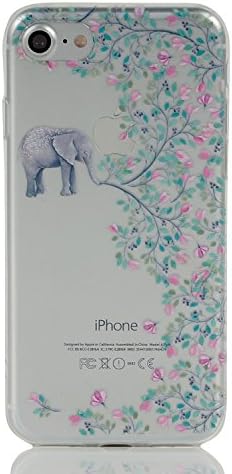 iPhone 8 soft flexible clear case / iphone 7 Soft Transparent cover Slim Ultra Thin Bumper Anti-Scratch Clear Back Cover for iPhone 7 4.7 Inch (green elephant)