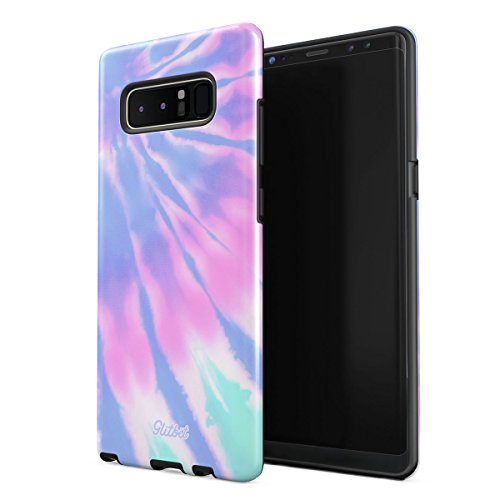 GlitbitCompatible with Samsung Galaxy Note 8 Case Tie Dye Trippy Colorful Swirl Ombre Holography Hippe Acid LSD Pastel Vaporwave Shockproof Dual Layer Hard Shell + Silicone Protective Cover