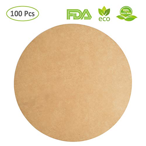 100pcs 9inches Non-stick Parchment Paper Baking Sheets, Besego Unbleached Pre-Cut Wax Paper for Grill, Line, Cook, Steam, Air Fryers, Hamburger Patty Paper
