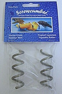 Original Screwcumber (Twin Pack) Tropical Aquarium Vegetable Holder