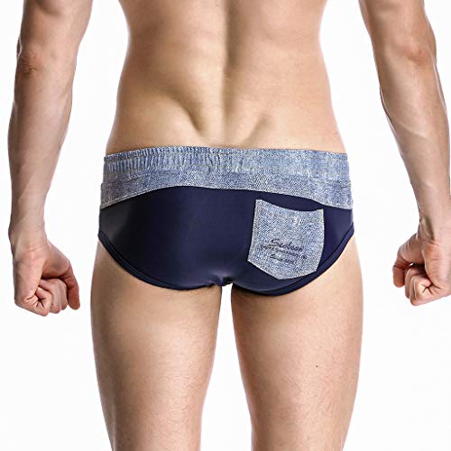 Sunyastor Stripe Bikini Trunk Hot Low-Rise Swimming Underwear Triangle Shorts Body Swimwear Swimming Briefs Swimsuit - Thumbnail 3