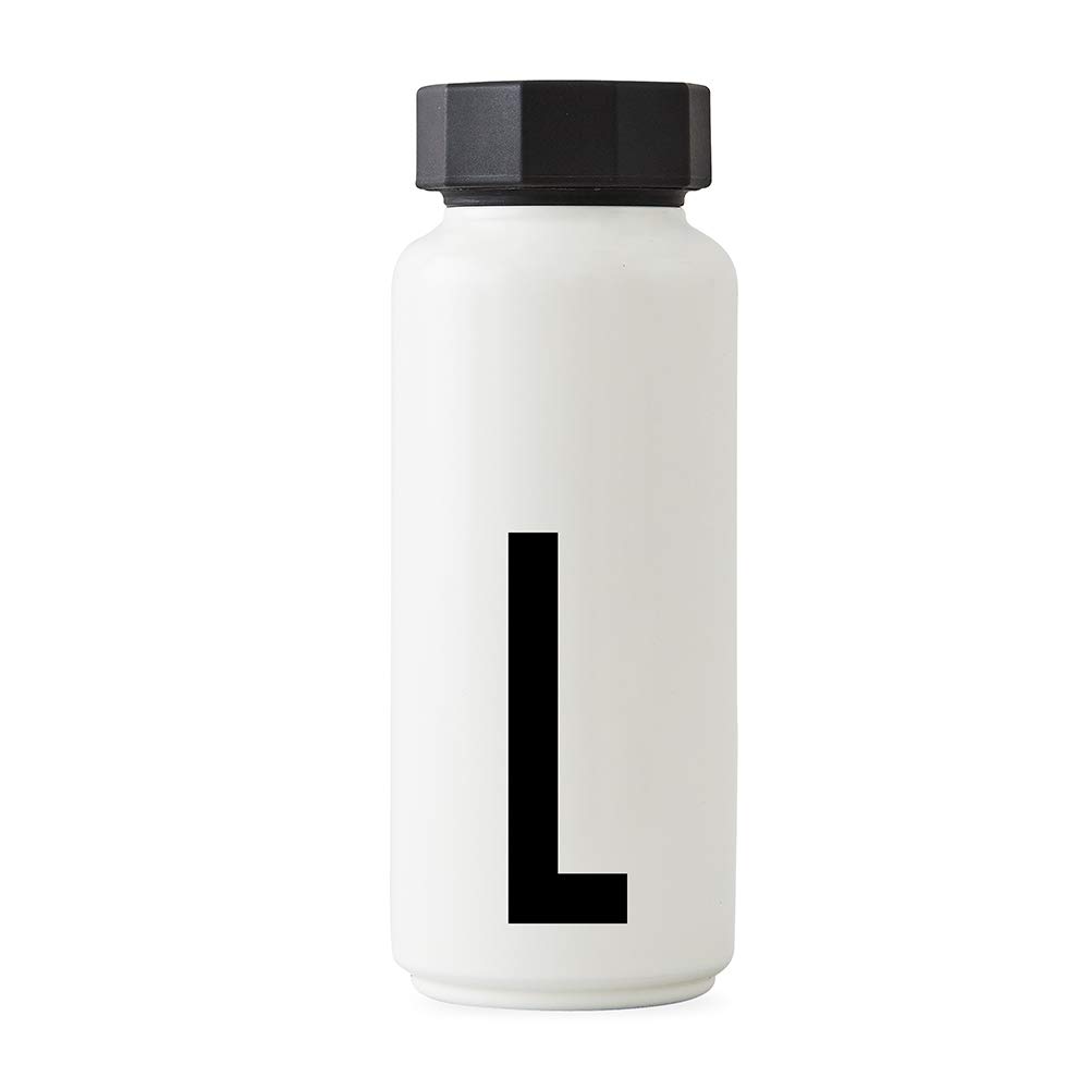 Design Letters Personal Thermo/Insulated Bottle (White) - L - BPA-Free Double Walled Vacuum, Stainless Steel, Nordic Design, Keeps Cold for up to 24 Hrs/Hot up to 12 Hrs, 500 ml, Leak-Proof, 280 g. — image 1