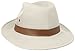 Dorfman Pacific Men's One-Piece Canvas Faux Leather-Trim Safari Hat