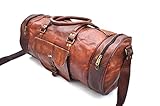 omansh Genuine Leather Menes Duffel Gym Bag Sports Weekend Bag Carry on Bag