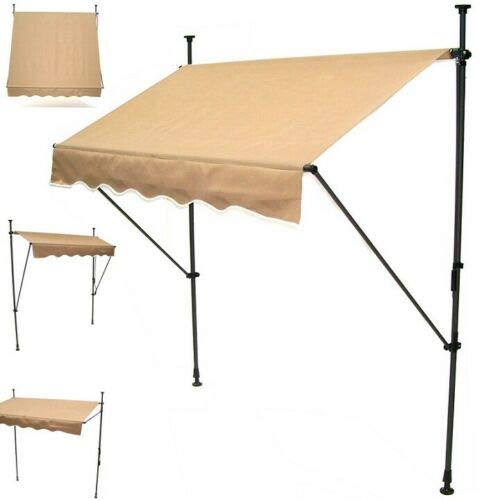 D&L Markise Klemmmarkise 350cm Balkonmarkise Sonnenschutz Handkurbel 56020 Einziehbar, Höhenverstellbar, manuell – Bild 3