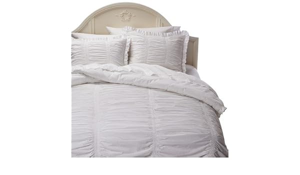 Amazon Com Shabby Chic Simply Ruched Comforter And Shams Set