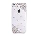 EVERMARKET(TM) Hot New Big Rhinestone Crystal Girl Women Apple Iphone5 Case 5s 5g Case Iphone 5 Case with Five Leaf Flower