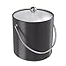 OGGI Vinyl Ice Bucket- Black Vinyl Ice Bucket with Lid and Handle, Ideal Wine Chiller Bucket or Ice Bucket for Cocktail Bar, Great Addition to Bar Cart and Home Bar Accessories, 3-quart (2.8-liter)