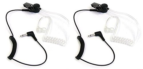 Pack of 2 Maximal Power RHF 617-1N 3.5mm Surveillance Plug Receiver/Listen Only Audio Earpiece for 2-Way Radio Transceivers and Radio Speaker Mics