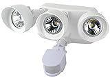 UL Listed Outdoor LED Security Three Headed Floodlightwith Motion Sensor, Waterproof, 5000K, 3090 Lumens Bright- White (alaky)