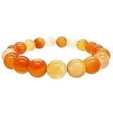 Gorgeous 10mm Orange Agate Stretchy Bracelet Fits up to 8.5 inch wrist