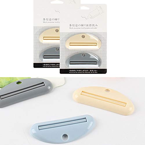 ONDY 4-Pack Toothpaste Tube Squeezer Toothpaste Clips Cream Squeezers for Toothpaste Hair Salon, Hand Cream,Paint Tube,Cosmetics (4-PC-Squeezer)