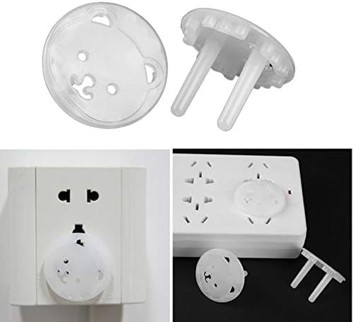 10pcs/Set Bear EU Power Socket Electrical Outlet Cover Protection Children Baby Safety Anti Electric Shock Plugs Protector Cover
