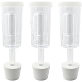 Brewcraft 3ct. - 3 Piece Airlock with #6.5 Stopper - Set of 3 (Cylinder Airlock) Clear and Tan Q3-MF2B-UE2A