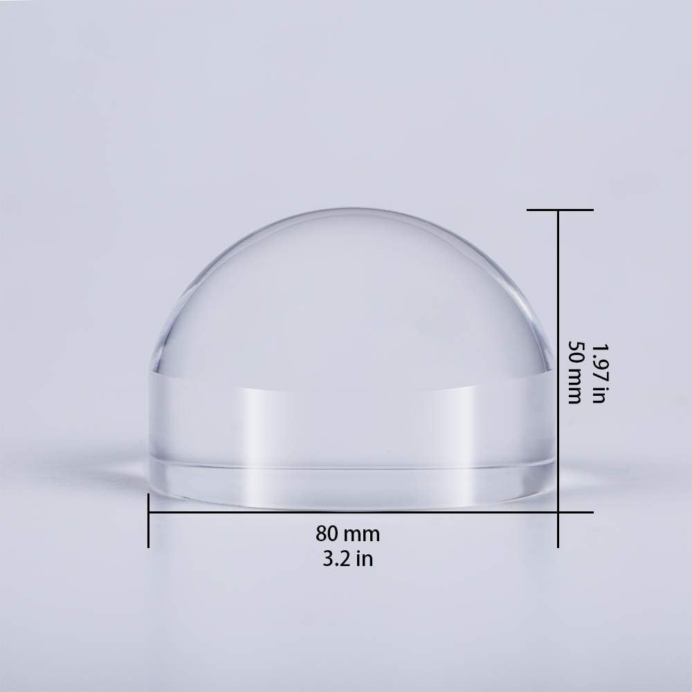 80mm Acrylic 3.2 inch Paperweight Magnifier Reading Magnifying Glass
