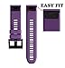 Wearable4U Garmin Fenix 5X 26mm Quick Release Easy Fit Silicone Replacement Watch Band for Garmin Fenix 5X, Quatix 3, Fenix 3 HR, Fenix 3, Tactix Bravo, Foretrex 601, Foretrex 701 (Purple)