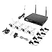 ZOSI 1080P Wireless Security Cameras System 1080P HD Network IP NVR with (4) 1080P HD 2.0MP Weatherproof Outdoor Indoor IP Surveillance Cameras with 65ft Night Vision, Motion Detection, No Hard Drive