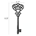 Large Iron Key, 2pcs Skeleton Key Decorative Antique Style Decorative Wine Cellar Key Castle Key Vintage Cast Iron Decorative Key for Home Decor