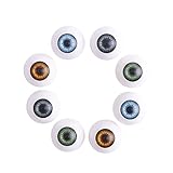Decora 8 Pcs Half Round Hollow Acrylic Doll Dollfie Eyes Eyeballs 16mm