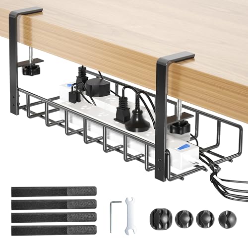 Under Desk Cable Management Tray 1 Pack, Xpatee Upgraded Wire ...