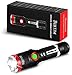 BIBTIM USB Rechargeable Tactical Flashlight, Pro Stepless Dimming Flashlight with 18650 Battery, Zoomable, IPX6 Waterproof, 900 Lumens CREE LED, A Great Handheld Flashlight for Camping, Hiking