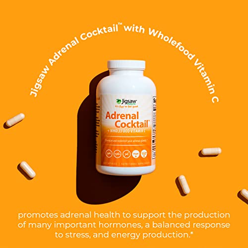 Jigsaw Health Adrenal Cocktail with WholeFood Vitamin C, 360 Capsules