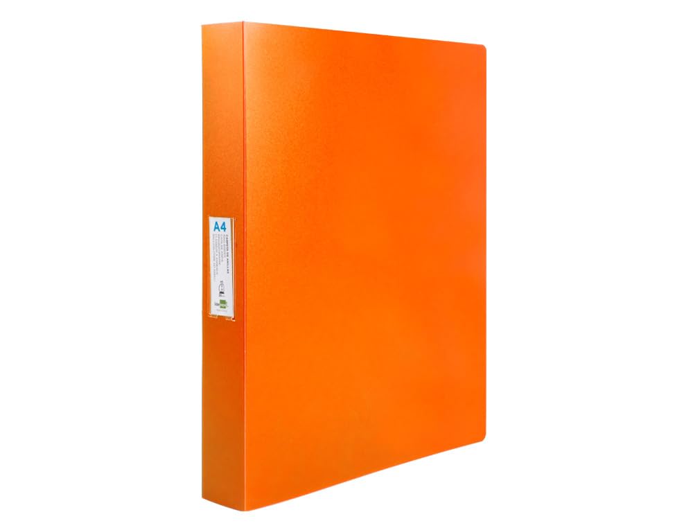 Liderpapel 4 Ring Binder 25 mm Mixed 43431 Polypropylene Din A4 Orange Frosty Series